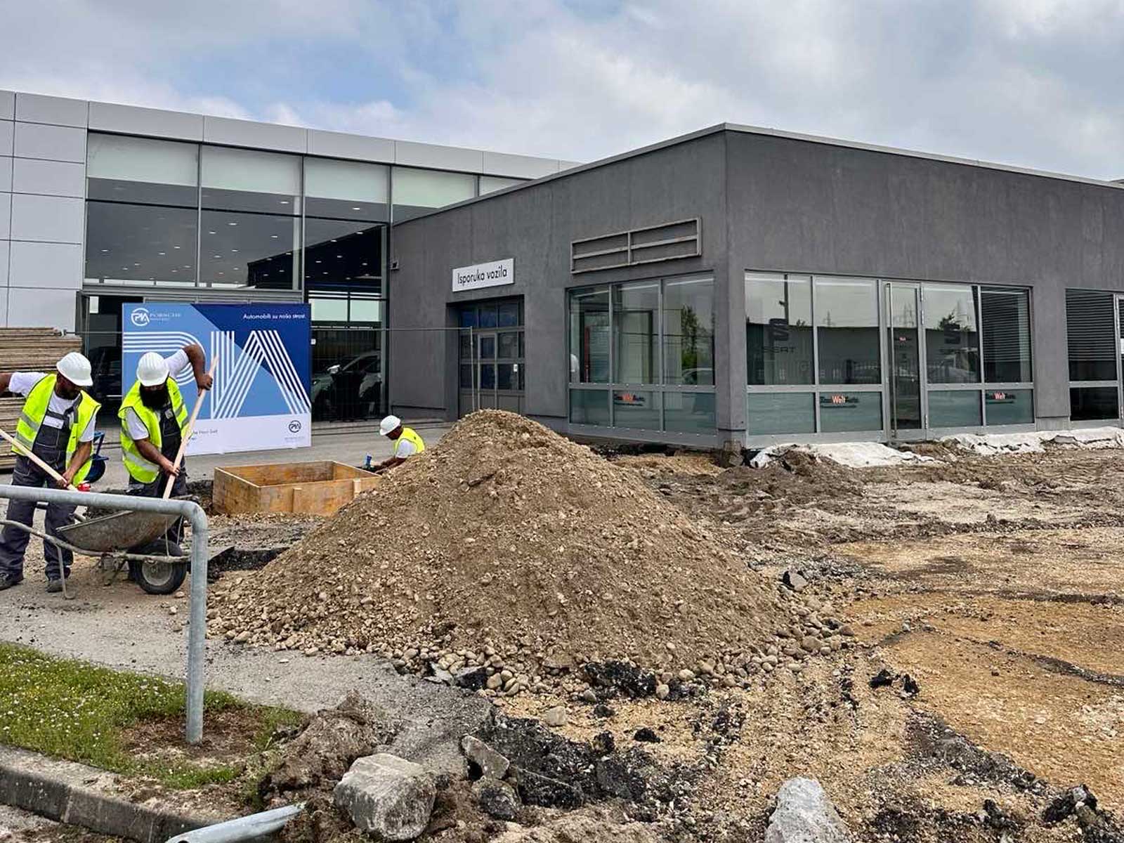 Izgradnja Audi izložbenog prostora